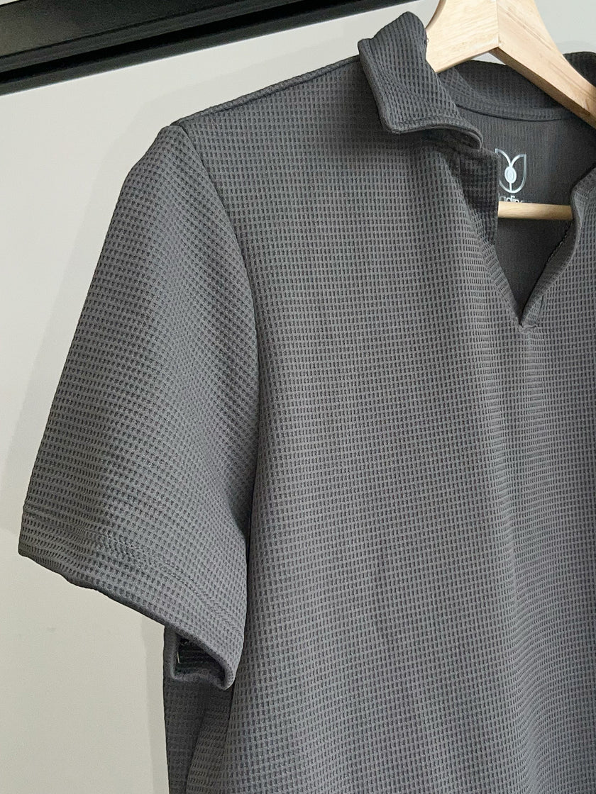 Conjunto Gris Oscuro Waffle