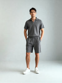 Conjunto Gris Oscuro Waffle